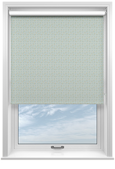 Leaf Tile, Blue Opal - Roller Blind